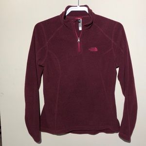 North Face Fleece Burgundy Pullover